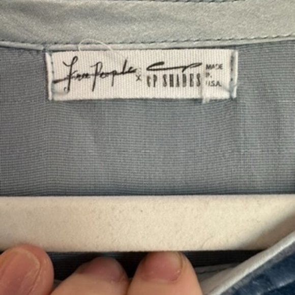 Free People x CP Shades Blue Velvet T-Shirt Dress - Picture 5 of 6